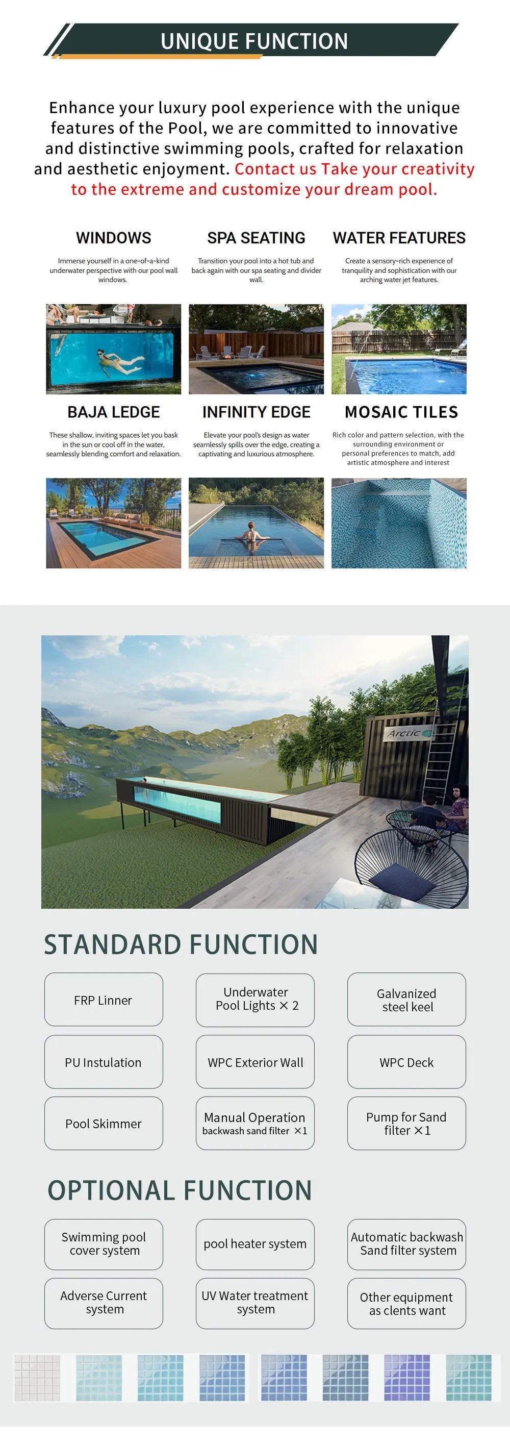 Containerpool 20/40ft mit Glasfenster