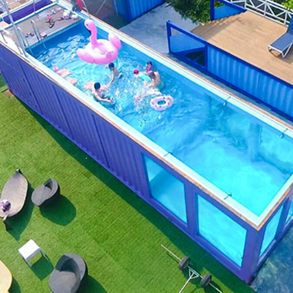 Containerpool 20ft mit Glaswand