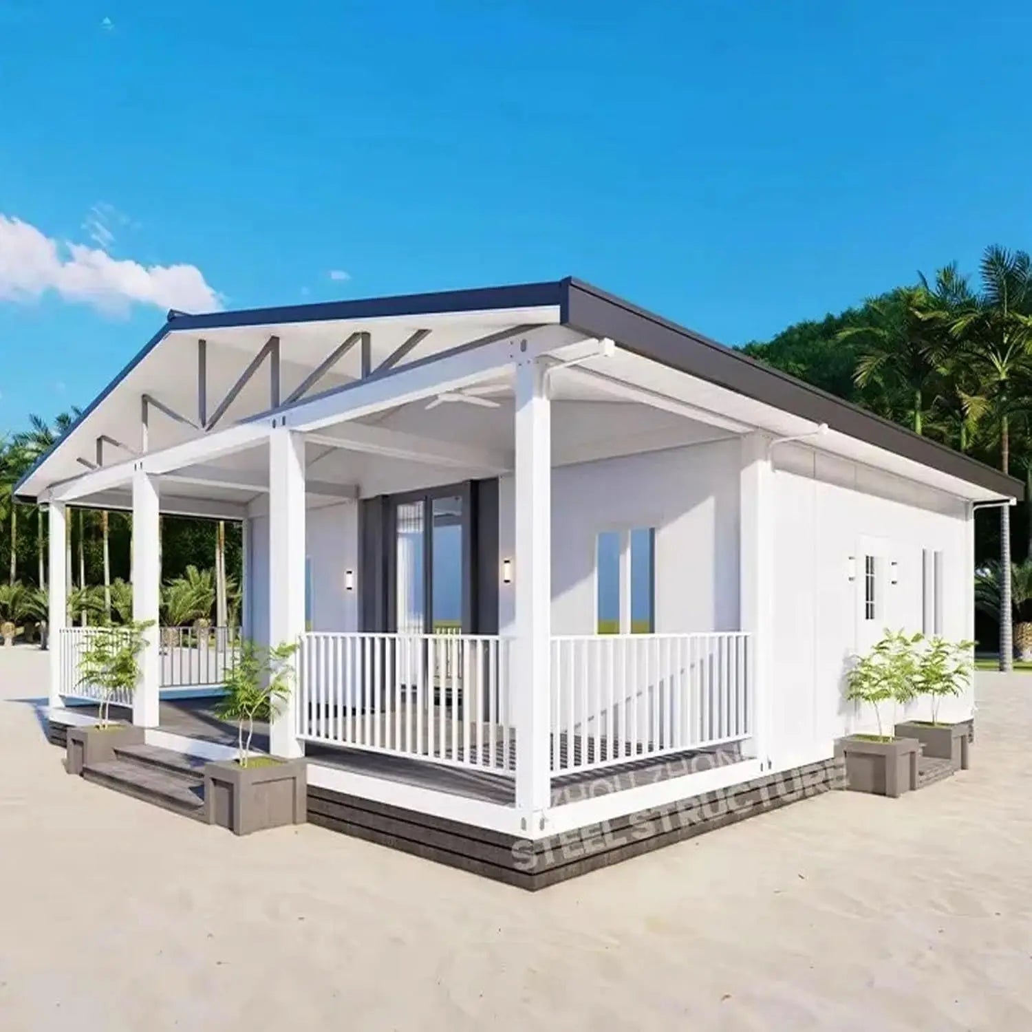 Faltbares Containerhaus mit Terrasse (CE)