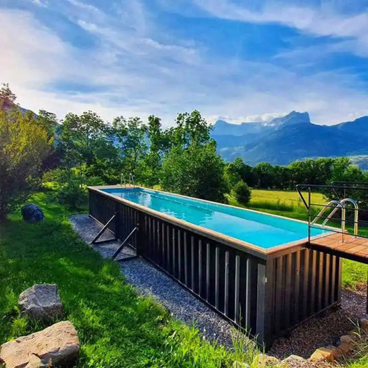 Containerpool 20ft mit Glaswand