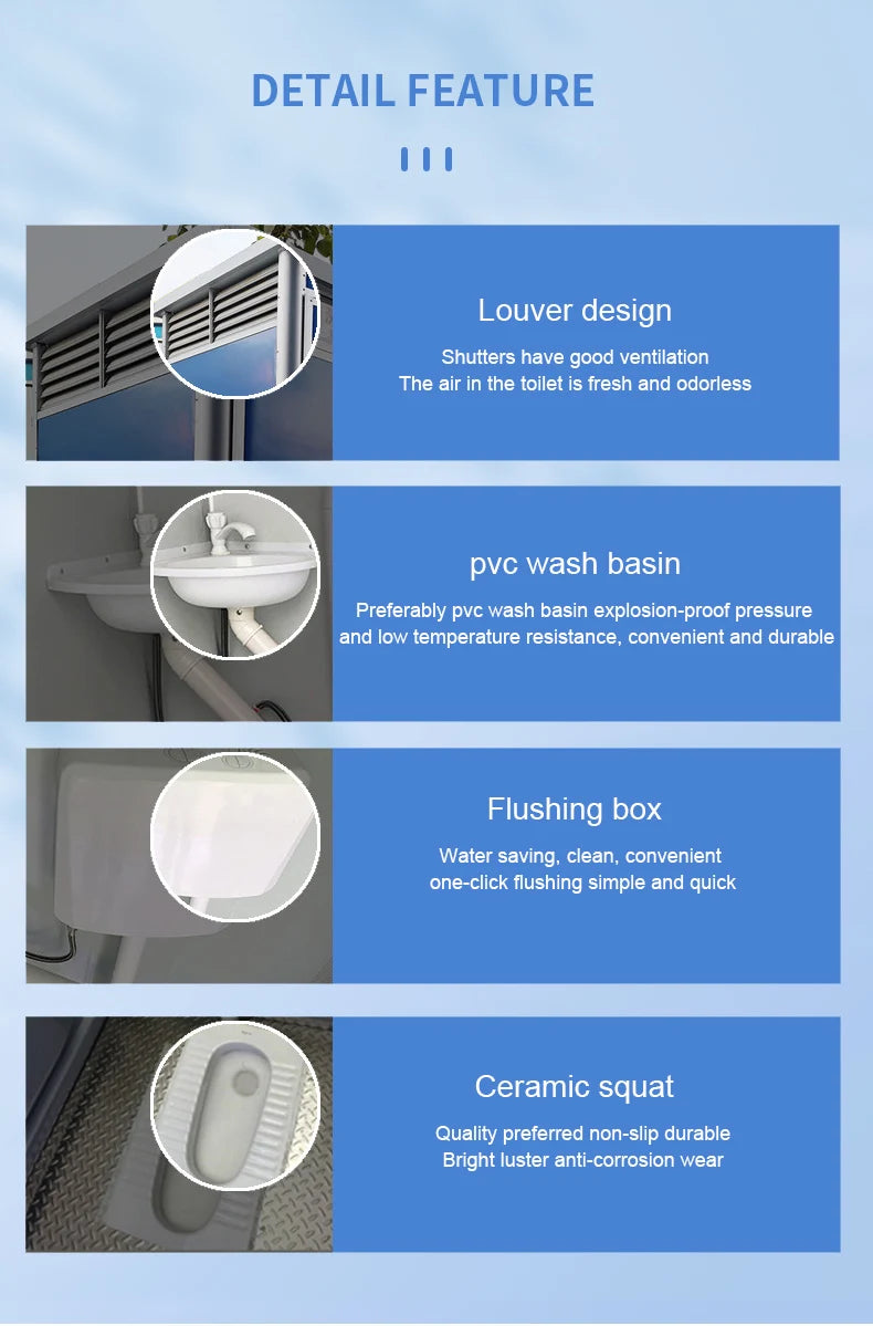 Mobiles WC-Container mit Wassertank