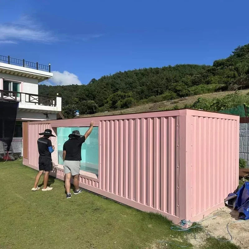 Luxus-Containerpool 20ft mit Glasfenster