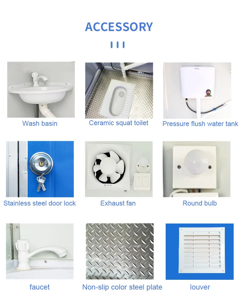 Mobiles WC-Container mit Wassertank
