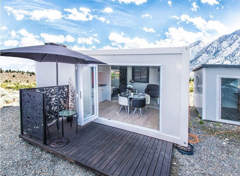 Fertig-Containerhaus – Q355 Stahl, PU 70 mm