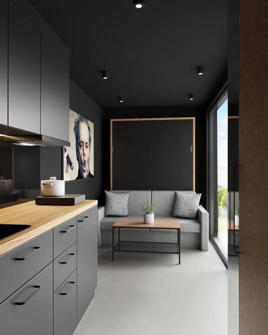 Tiny House Container L15 – Küche & Premium-Dusche