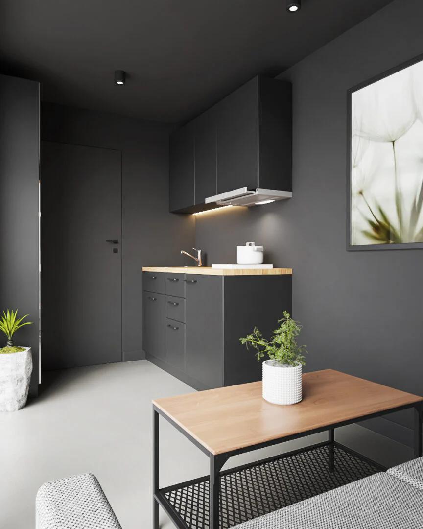 Tiny House Container L15 – Küche & Premium-Dusche