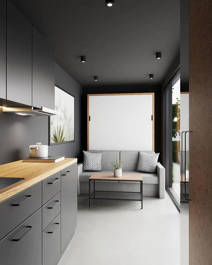 Tiny House Container L15 – Küche & Premium-Dusche