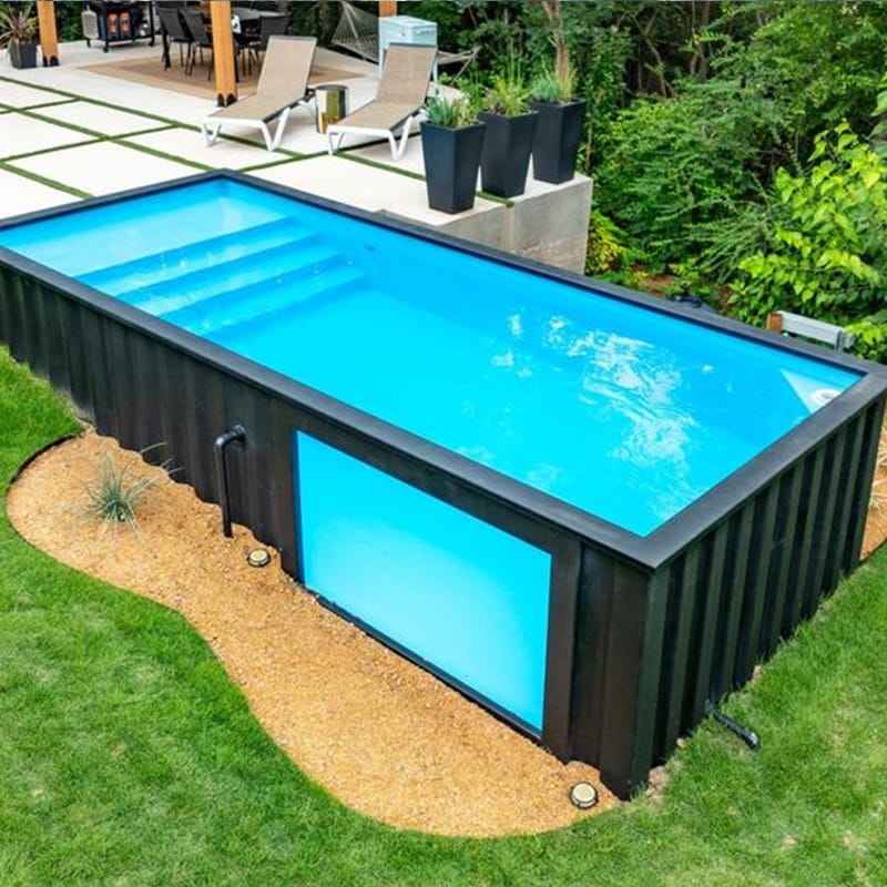 Familien-Containerpool aus Fiberglas
