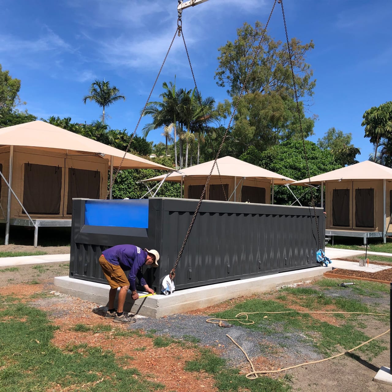 Familien-Containerpool aus Fiberglas